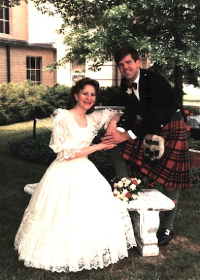 Detroit Michigan bagpiper wedding